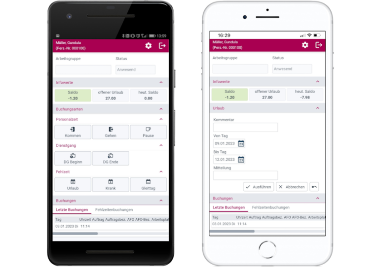 Arbeitszeiterfassung mit AVERO® – Software-Übersicht