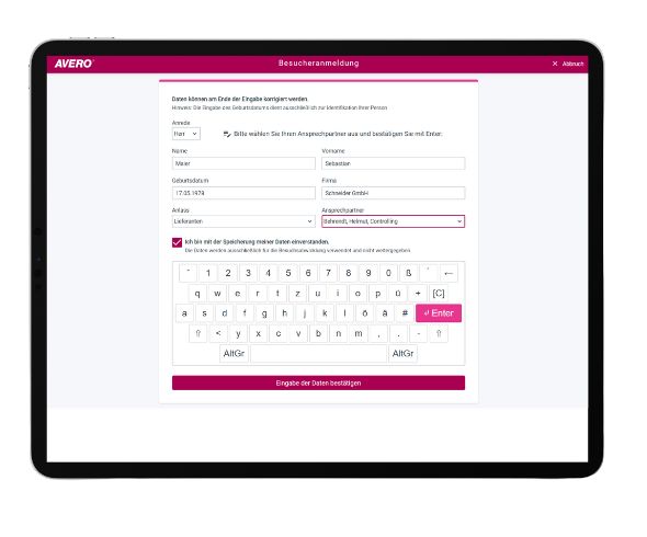 besucherregistrierung