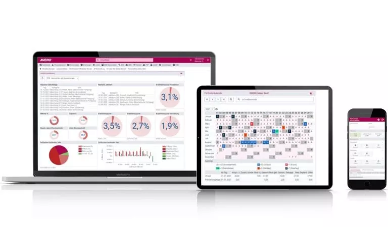 Geräteübersicht in AVERO® – Terminals und Hardware