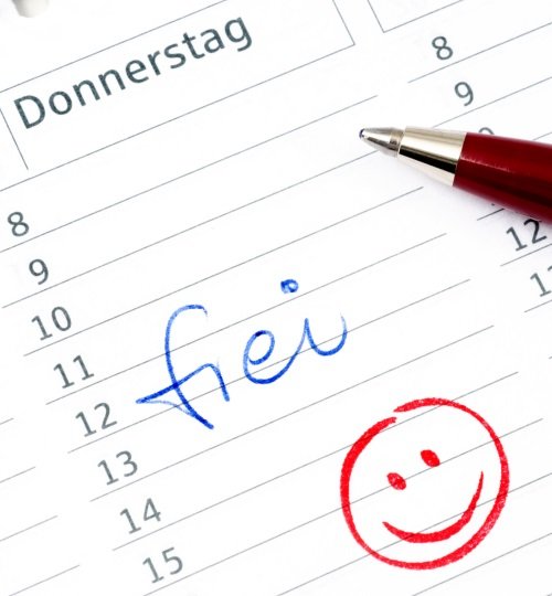 Eintrag freier Tag im Kalender Gleittag